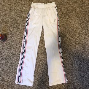 White champion trackies